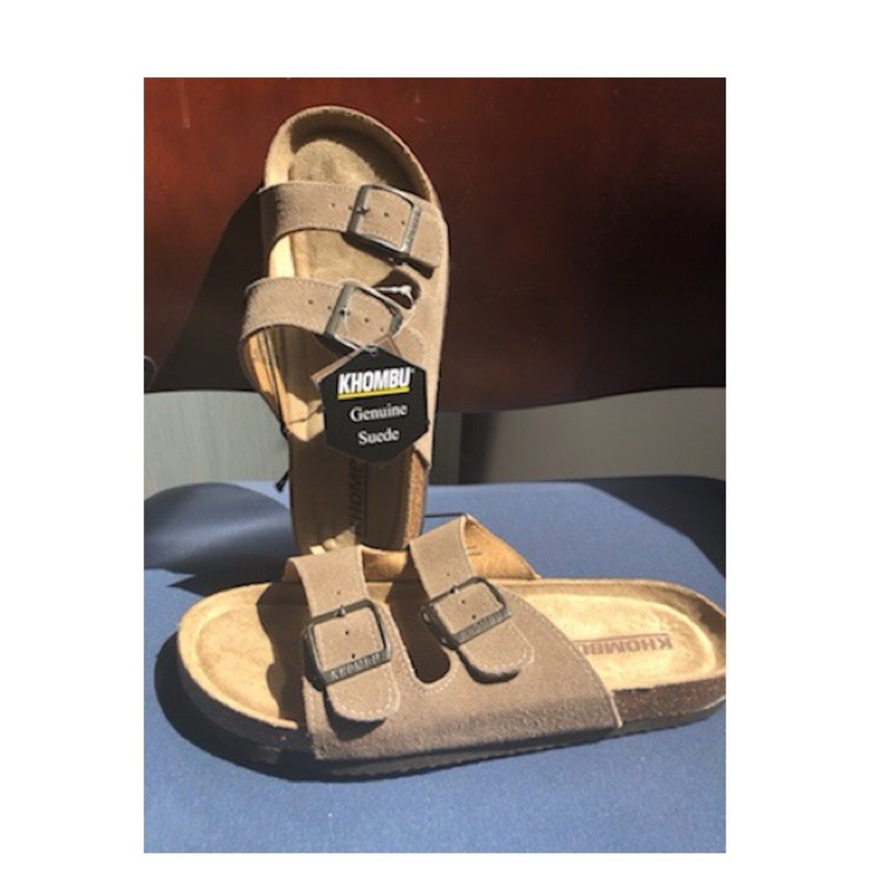 Suede comfort sandal